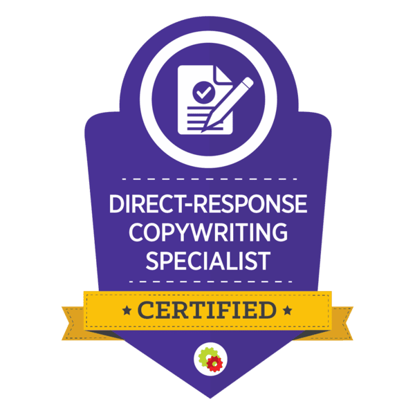 Direct response copywriting specialist badge